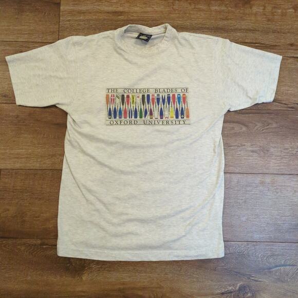 VTG Oxford University The College Blades Adult Medium Short Sleeve Shirt College - Picture 1 of 7
